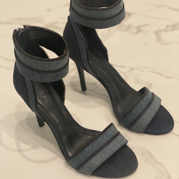Diesel D-elisah zip hs Heels in Blue Jean